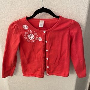 Girls Gymboree flowered cardigan size 7-8